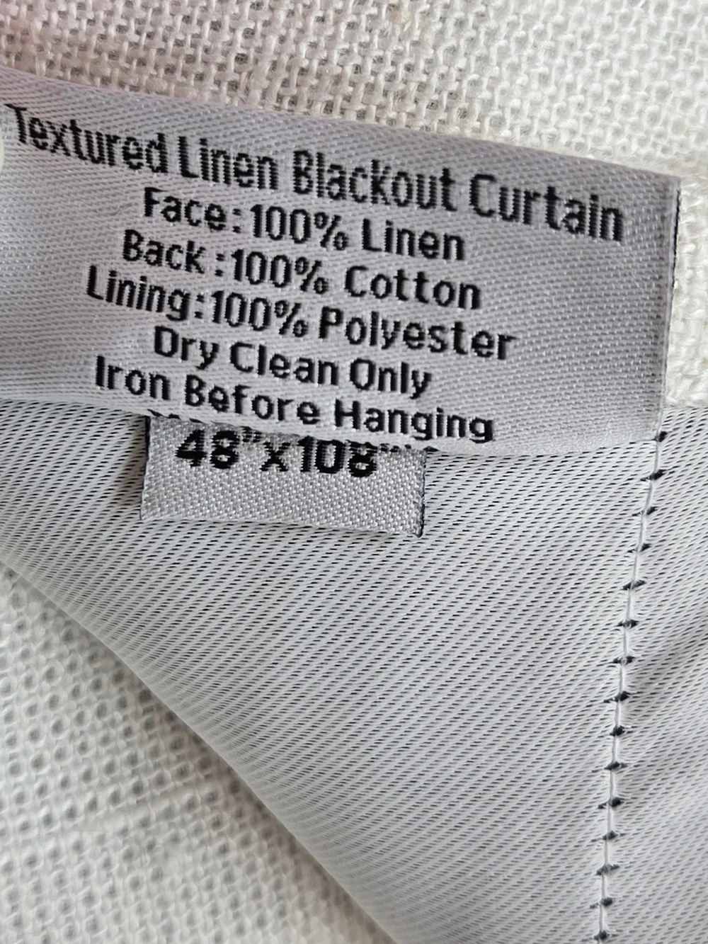NWT QUINCE Set 2 48x108 Heavyweight European Linen Room Darkening Curtains 0063